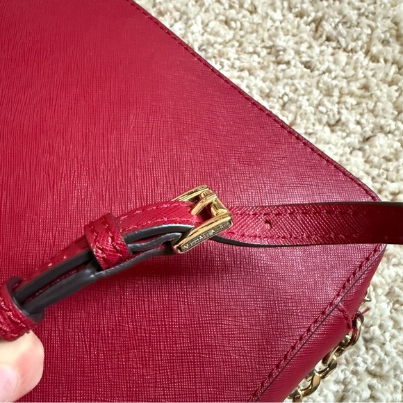 Michael Kors Red Leather Small Crossbody Bag - Picture 11 of 11